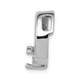 14k White Gold Circle 5mmDiamond Chain Slide Mounting (No Stone Included)